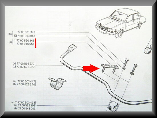 Klem stabilisatorstang.