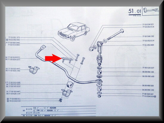 Clamp connecting bar.