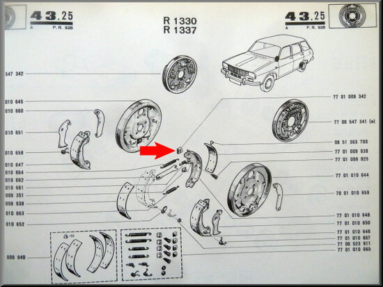 Brake shoes clip R12 Break.