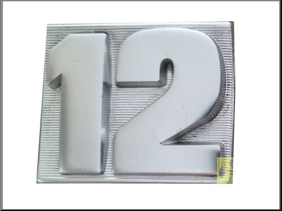 Embleem "12" achterklep