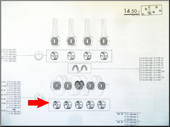 Hoofdlager set (0,25, 45,75 mm)