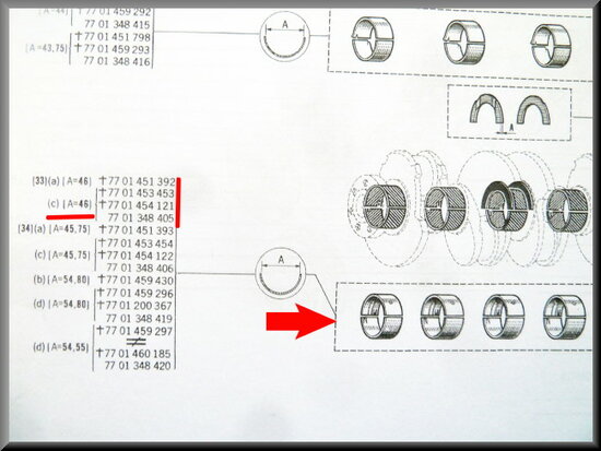 Main bearings set (STD 46 mm)