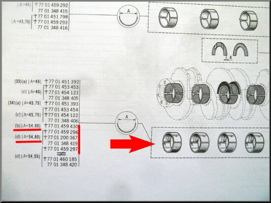 Main bearing set (54,8mm STD)