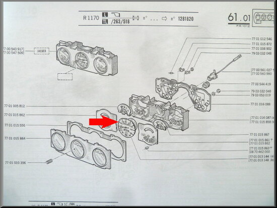 Compteur kilométrique R12 TS.