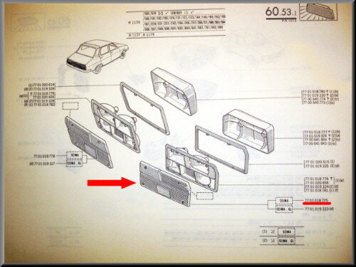 Taillight cap on the right (Pleksan)