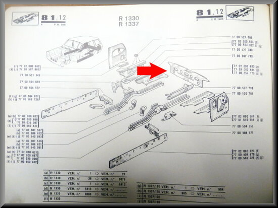 Rear cross member R12 Break.