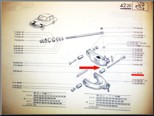 Rubber lower suspension arm 