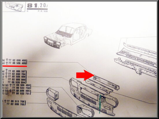 Front upper beam