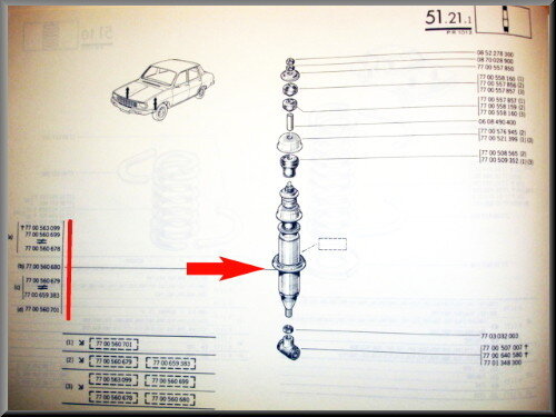 Shock absorbers in front 