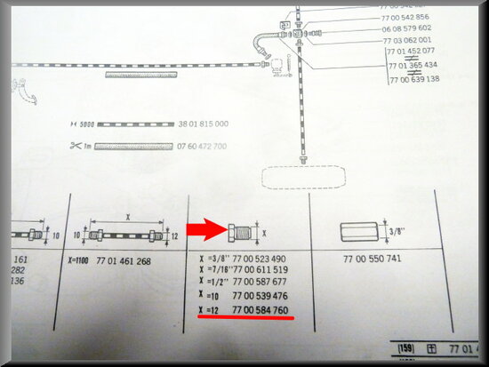 Brake line swivel M12x1.