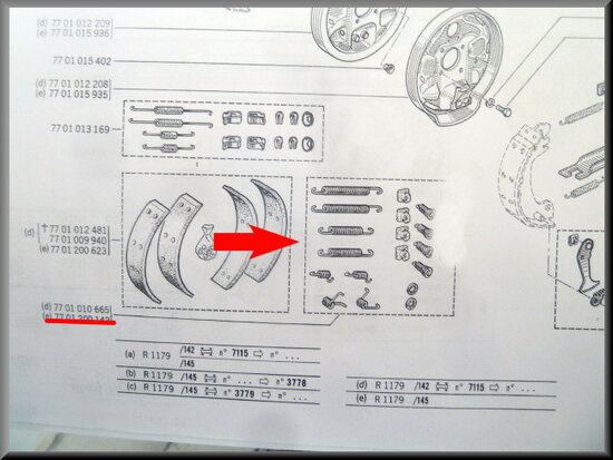 Kit de fixation de machoires de frein