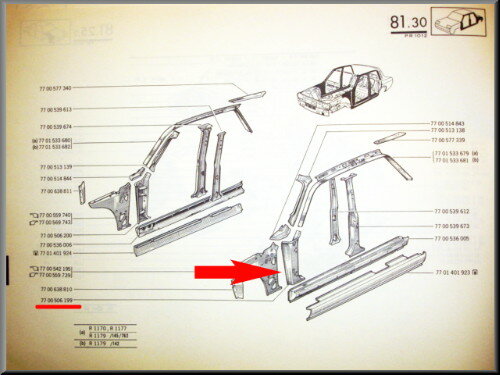 A-pillar left (New Old Stock)