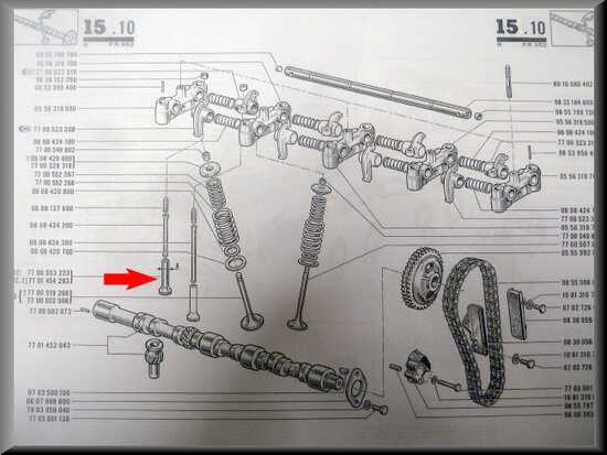 Klepstoter 12mm R12 Gordini