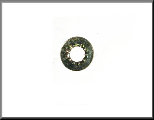 Lock washer single serrated M5 (yellow passivated).
