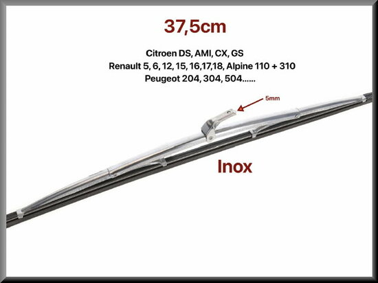 Stainless steel windshield wiper (37,5 cm).