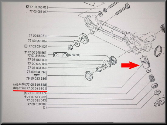 Steering bushing (A=28).