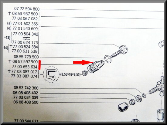 Speedometer gear housing (R12 old type)