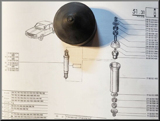 Rear shock absorber cover.