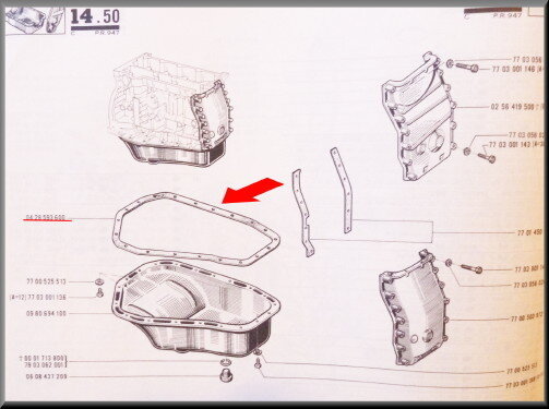 Seal oil pan R12 Gordini