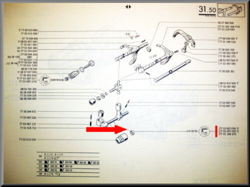 Gear shift seal (15x26x9 mm)