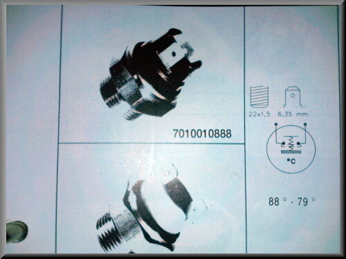 Ventilator/ radiateur contact 92-82 graden.
