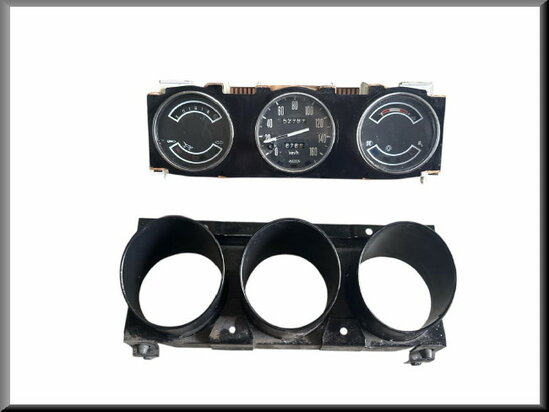Dashboard klok met frame (Gebruikt).