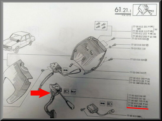 Lichtschakelaar (New Old Stock).