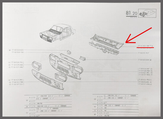 Paravanplaat (New Old Stock)