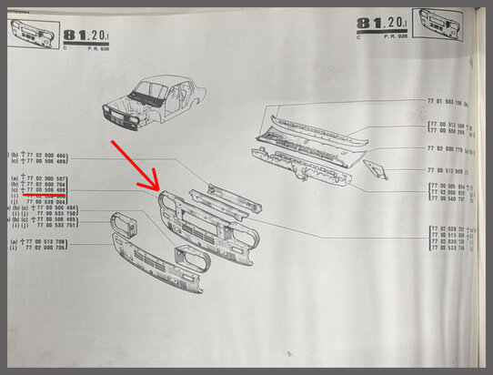 Deel van frontplaat links ( New Old Stock).