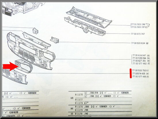 Koplamp huis links (New Old Stock).