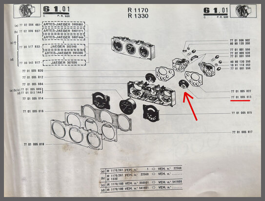 Dashboard meter accuspanning (New Old Stock).
