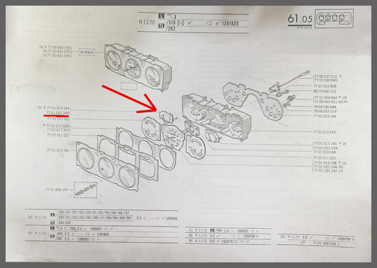 Dashboard meter accuspanning (New Old Stock).