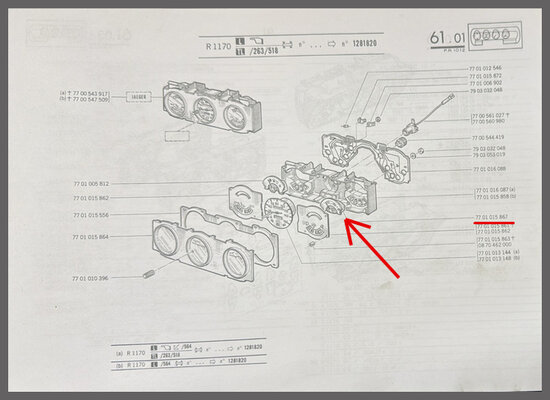 Dashboard meter accuspanning (New Old Stock).