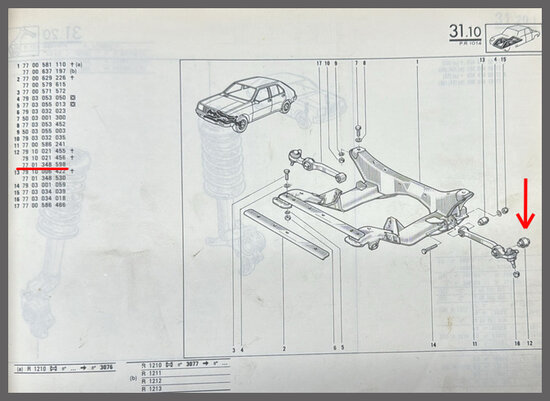 Bevestigingsclip sierlijst koplampen (New Old Stock).