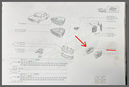 Kapje kofferbak verlichting (New Old Stock).