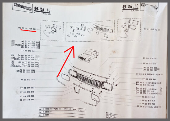 Complete grill met bevestiging set (New Old Stock).