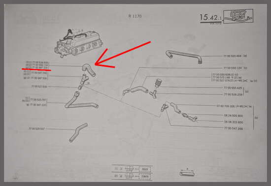 Carter ontluchting slang (New Old Stock).