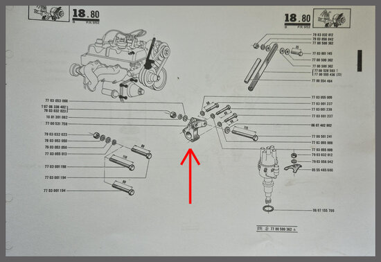 Steun dynamo (New Old Stock).