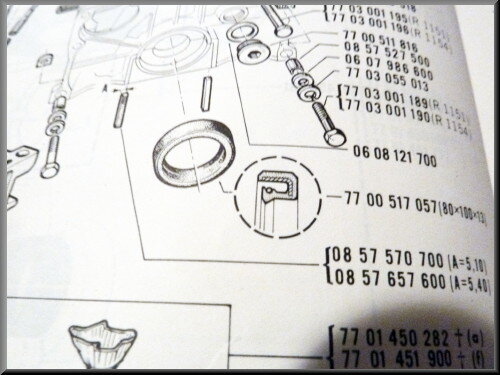 Crankshaft oil seal (80x100x13 mm).