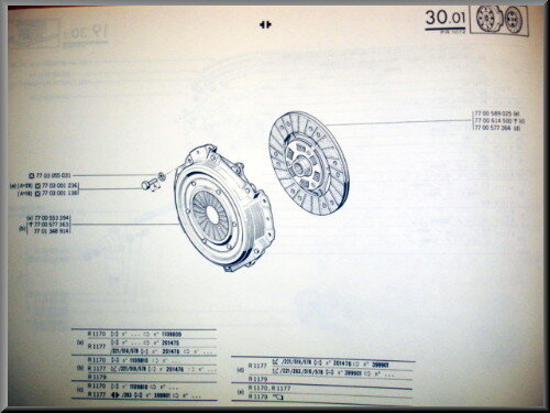 Set d'embrayage Valeo 180 mm (incl palier de butée).