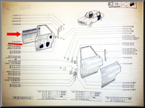 Doorskin rear left