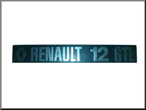 Bandeau avec logo « RENAULT 12 GTL » 