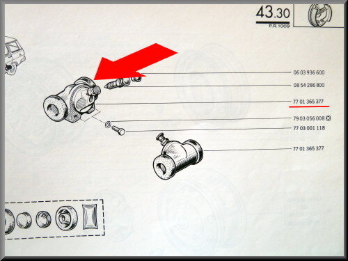 Wheel brake cylinder Bendix 22 mm rear left/right