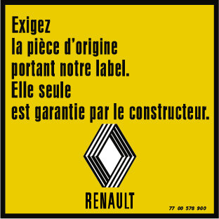 Autocollant de voiture 10,8 x 10,8 cm.