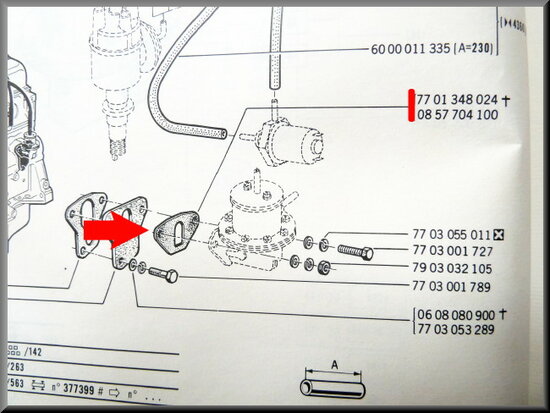 Petrol pump gasket (small)