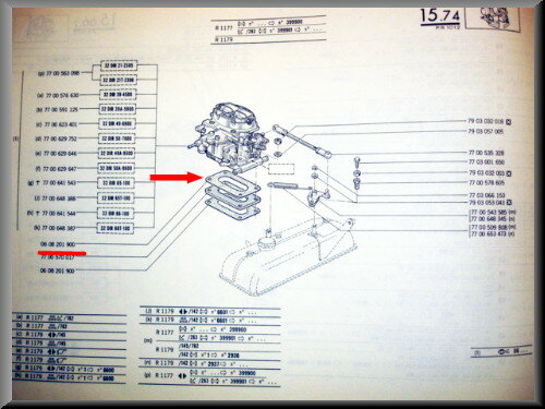 Carburetor gasket (1,75 mm)