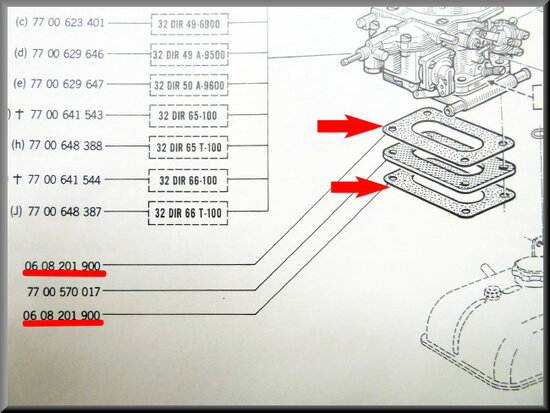 Carburateurvoet pakking (0,85mm)