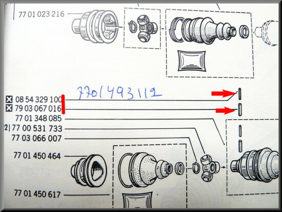 Lock pin set drive shaft 