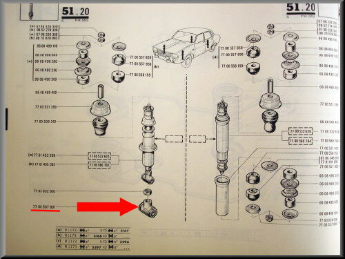 T-piece shock absorber