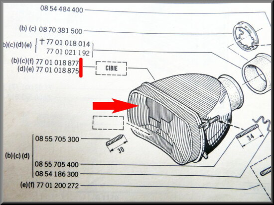 Headlight Cibie/Valeo